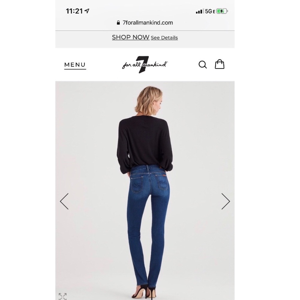 Kimmie Straight Leg 7 For All Mankind Jeans - Picture 3 of 8